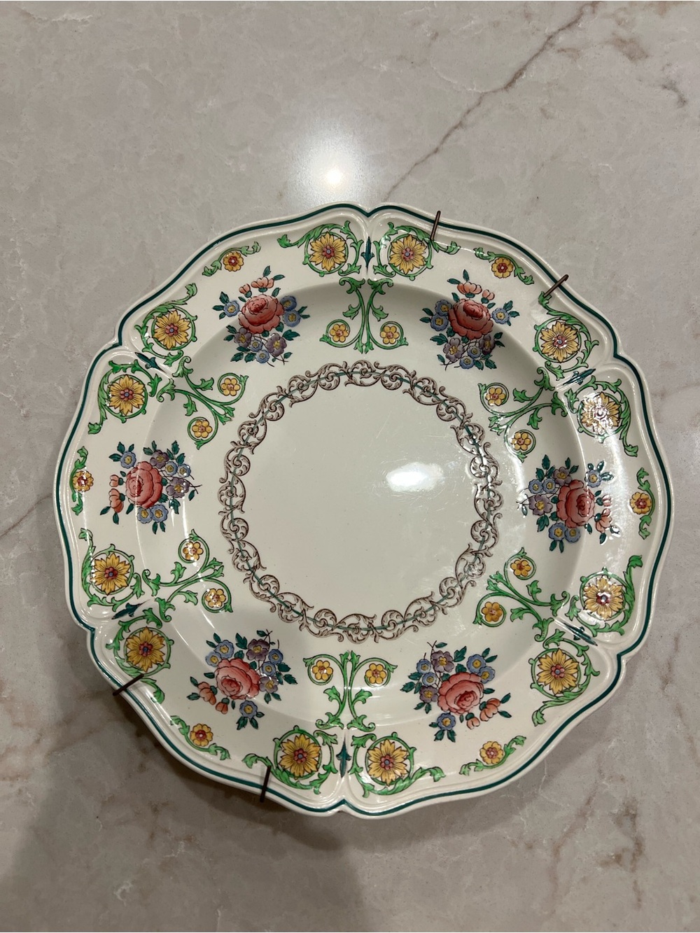 Vintage Wedgwood Brighton Floral Scalloped Plate – Etruria England